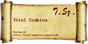 Thiel Szabina névjegykártya